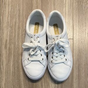 Nine West White Leather Sneakers Minimalist Design